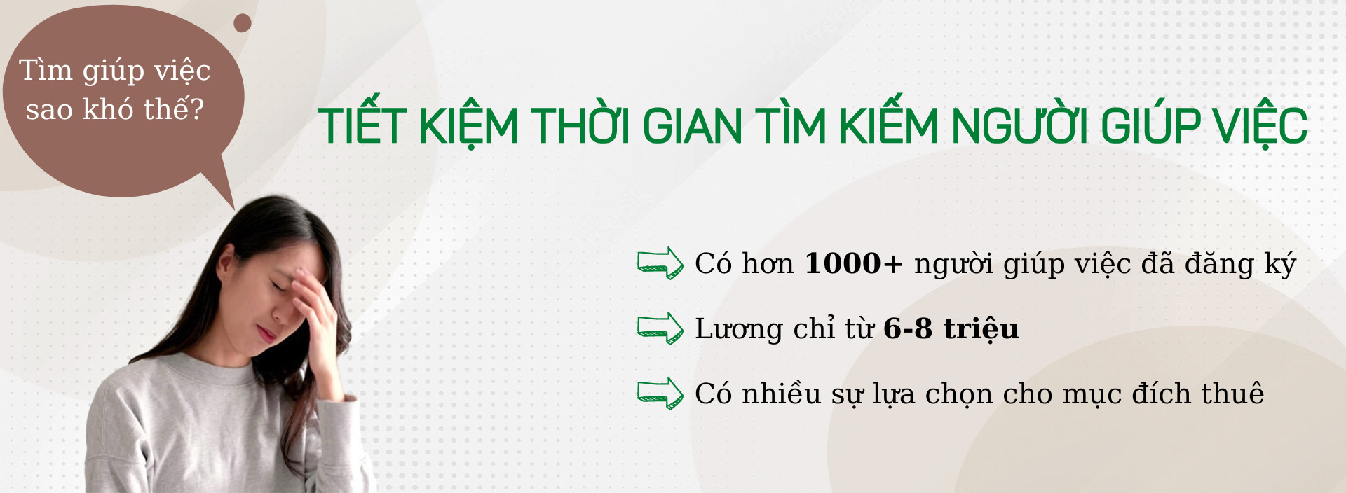 Tìm kiếm người giúp việc!